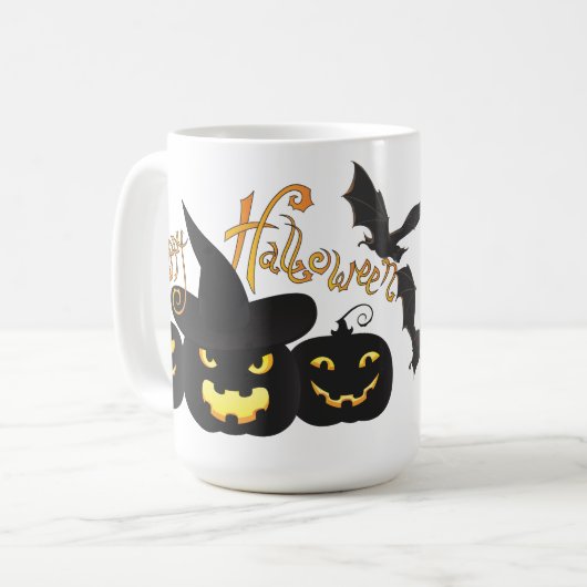Fledermäuse Halloween Kaffeetasse (Vorderseite Links)