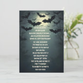 Fledermäuse Halloween-Party Einladung (Stehend Vorderseite)