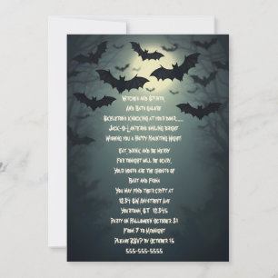 Fledermäuse Halloween-Party Einladung