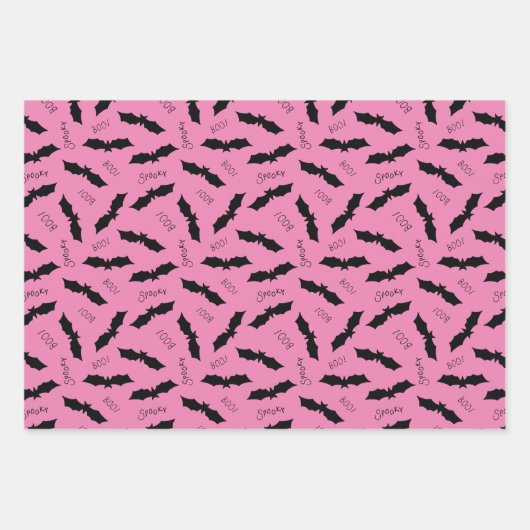 Fledermäuse Halloween-Party Geschenkpapier Set (Vorderseite 3)