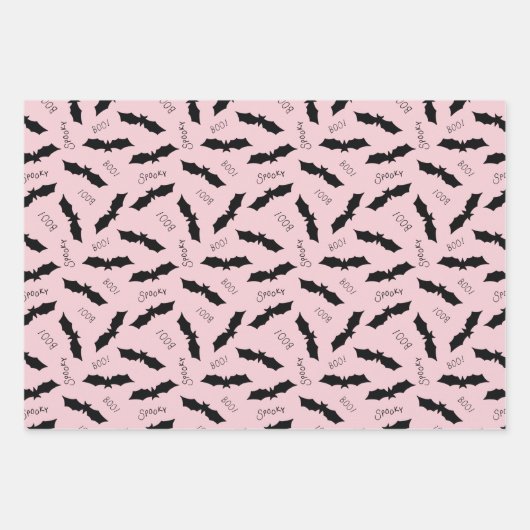 Fledermäuse Halloween-Party Geschenkpapier Set (Vorderseite)