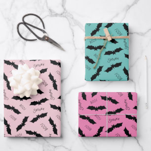 Fledermäuse Halloween-Party Geschenkpapier Set