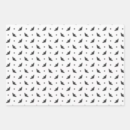 Fledermäuse, Halloween Wrapping Paper Set Geschenkpapier Set (Vorderseite 3)
