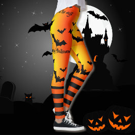 Fledermäuse Happy Halloween Leggings Yoga Pants