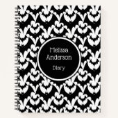 Fledermäuse Horror Gotisches Muster Personalisiert Notizblock (Vorderseite)