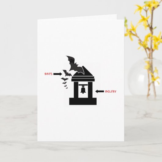 Fledermäuse im Belfry Karte (Gelbe Blume)