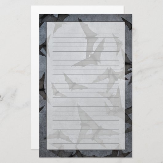 Fledermäuse im dunklen wolkigen Himmel Briefpapier (Vorne/Hinten)