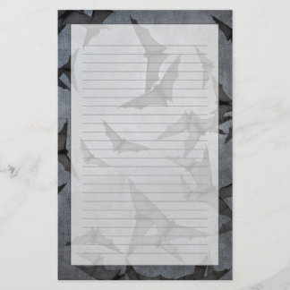 Fledermäuse im dunklen wolkigen Himmel Briefpapier