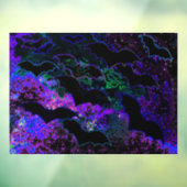 Fledermäuse im Flugnebel Lila Fensteraufkleber (Blatt 3)