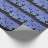 Fledermäuse im Friedhof Geschenkpapier (Ecke)