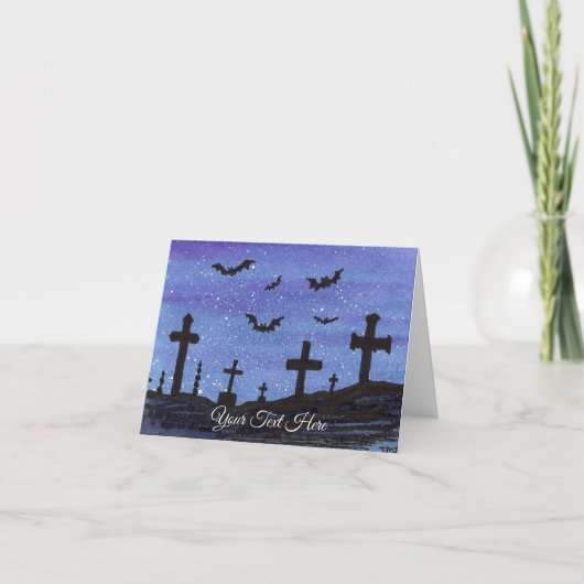 Fledermäuse im Friedhof Karte (Vorderseite)