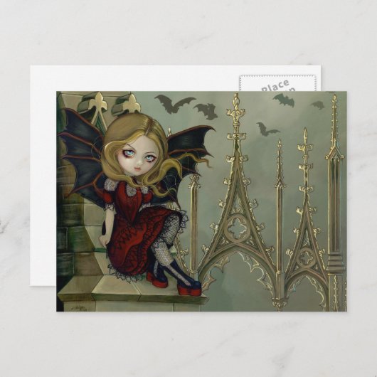 "Fledermäuse in Belfry" Postkarte (Vorne/Hinten)