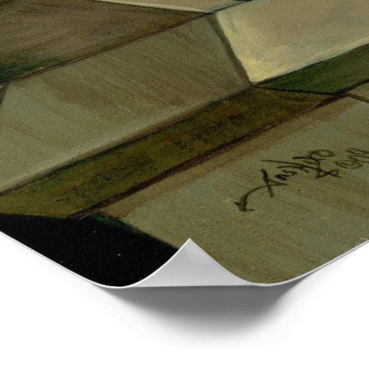 Fledermäuse in der Belfry-Gotik-Märchenschmiede Ar Poster (Ecke)