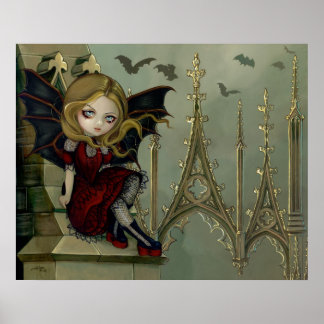 Fledermäuse in der Belfry-Gotik-Märchenschmiede Ar Poster