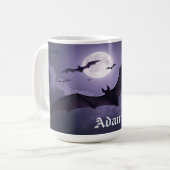 Fledermäuse in einer Spuk Nacht Kaffeetasse (Vorderseite Links)