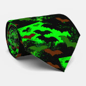 Fledermäuse in Fliegengrün Krawatte (Gerollt)