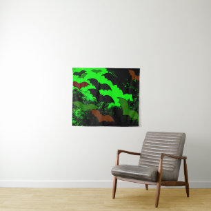 Fledermäuse in Fliegengrün Wandteppich