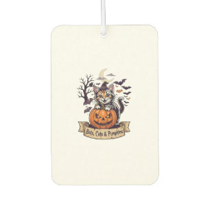 Fledermäuse Katzen Kürbisse Halloween Hexe Katze G Autolufterfrischer