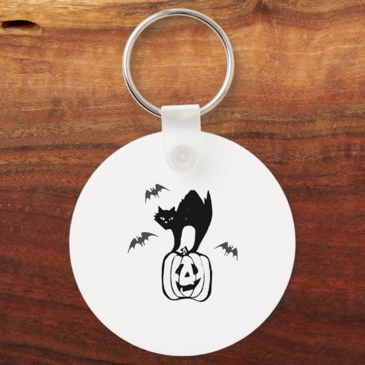 Fledermäuse Katzenkürbis Schlüsselanhänger (Vorderseite)