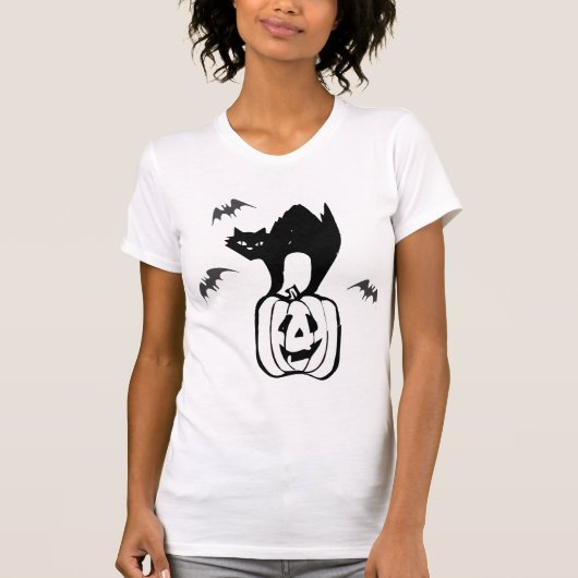 Fledermäuse Katzenkürbis T-Shirt (Vorderseite)