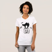 Fledermäuse Katzenkürbis T-Shirt (Vorne ganz)