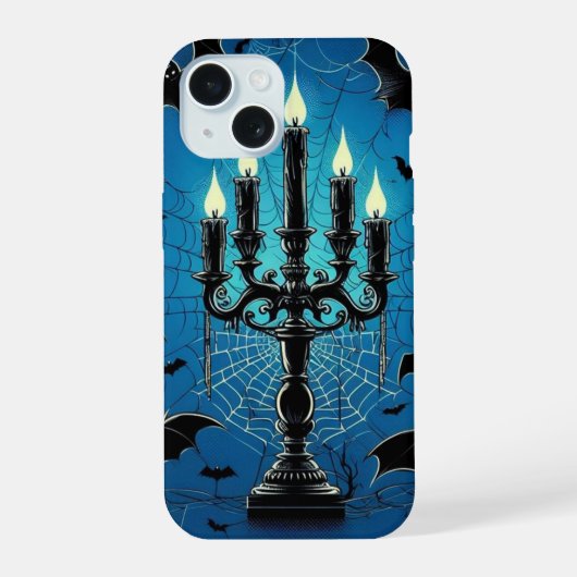 Fledermäuse & Kerzen iPhone 15 Hülle (Rückseite)