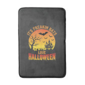 Fledermäuse lieben Halloween Spukschloss Design_ Badematte (Vorderseite Vertikal)