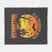 Fledermäuse lieben Halloween Spukschloss Design_ Fleecedecke (Vorderseite (Horizontal))