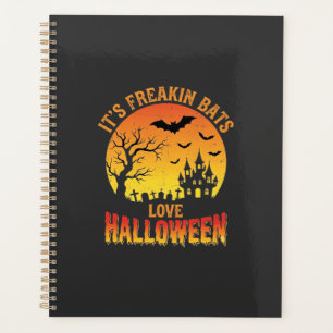 Fledermäuse lieben Halloween Spukschloss Design_ Planer