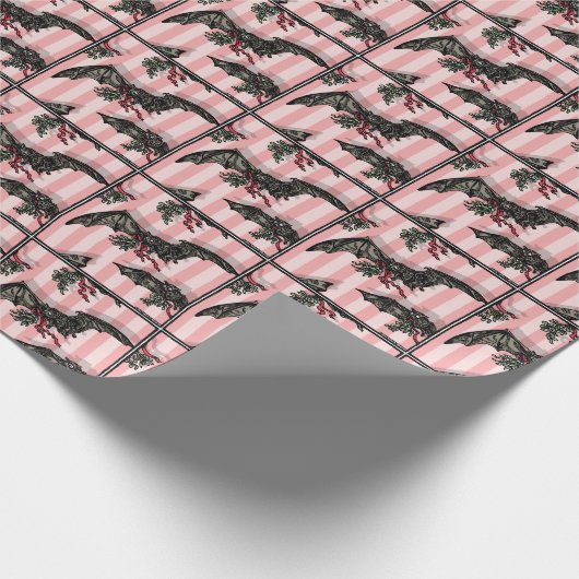 Fledermäuse mit Mistletoe - Pop Goth Holiday Geschenkpapier (Ecke)
