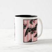 Fledermäuse mit Mistletoe - Pop Goth Holiday Surre Zweifarbige Tasse (VorderseiteRechts)
