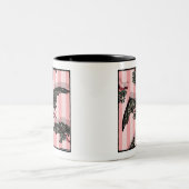 Fledermäuse mit Mistletoe - Pop Goth Holiday Surre Zweifarbige Tasse (Mittel)