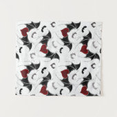 Fledermäuse mit Rotem Herzen und kleinere Fledermä Wandteppich (Vorderseite (Horizontal))