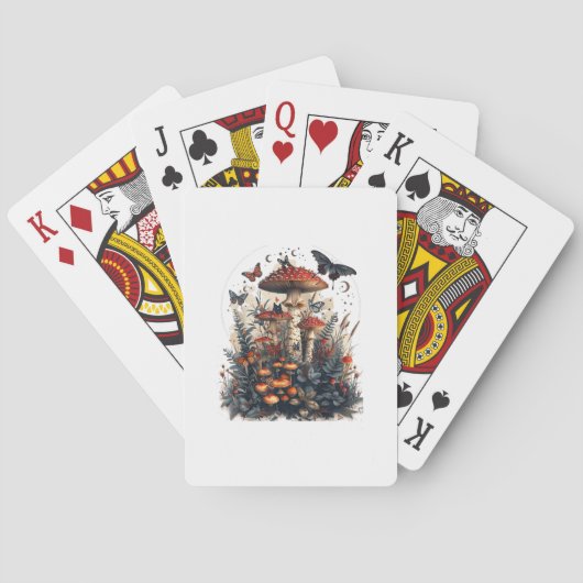 Fledermäuse N Pilz Mond Goblincore Spielkarten (Rückseite)