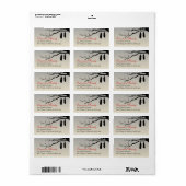 Fledermäuse nackte Zweige verfallen Halloween-Adre Adressaufkleber (Vorne)