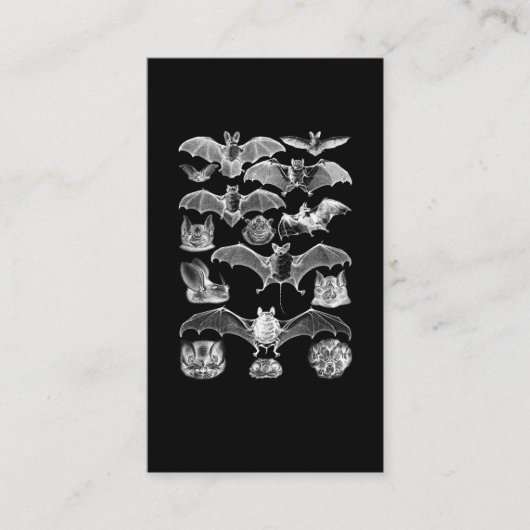Fledermäuse Night Microbat Night View Creepy Goth Visitenkarte (Vorderseite)