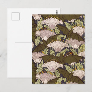Fledermäuse & Poppies, Animal & Floral Design Art  Postkarte