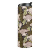 Fledermäuse & Poppies, Animal & Floral Design Art Thermosbecher (Nach links gedreht)