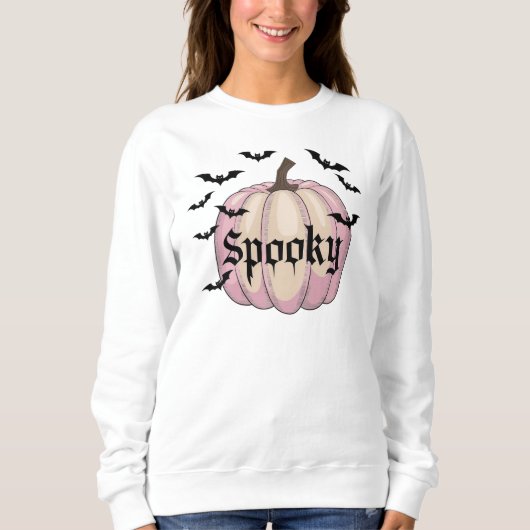 Fledermäuse Pumpkin Halloween Sweater Pastell Sweatshirt (Vorderseite)
