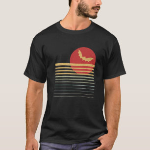 Fledermäuse Retro Vintager 80er Stil Liebe T-Shirt