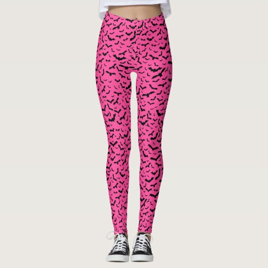Fledermäuse Rosa Leggings (Vorderseite)
