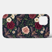 Fledermäuse Rosen Gothic iPhone 13 Hülle (Rückseite (Horizontal))