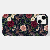 Fledermäuse Rosen Gothic iPhone 14 Hülle (Rückseite (Horizontal))