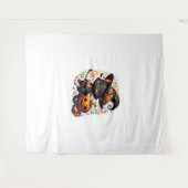 Fledermäuse Schwarze Katze Hexenhut Wand Pumpkin N Wandteppich (Vorderseite (Horizontal))