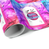 Fledermäuse Spooky Beängstigend Niedlich Rosa Mode Geschenkpapier (Rolleneckpunkt)