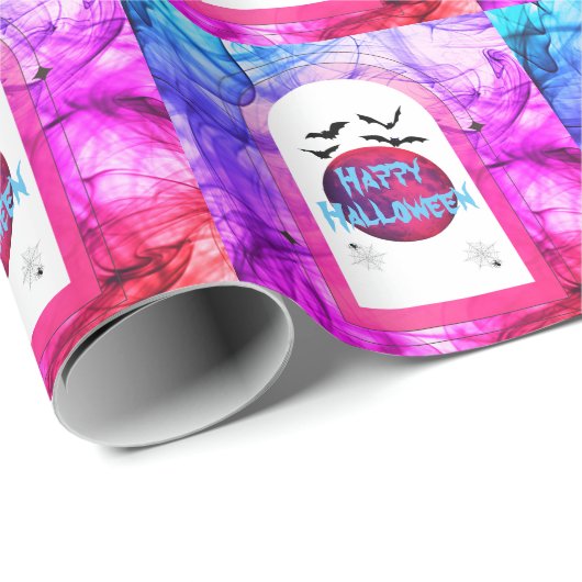 Fledermäuse Spooky Beängstigend Niedlich Rosa Mode Geschenkpapier (Rolleneckpunkt)