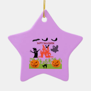 Fledermäuse tanzen, Zombie-Hände tauchen auf, Geis Keramik Ornament