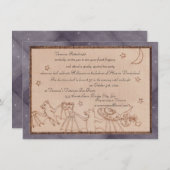 Fledermäuse Tee Party Halloween Kostüm Party Einladung (Vorne/Hinten)