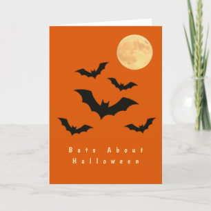 Fledermäuse über Halloween-Weihnachtskarte Feiertagskarte