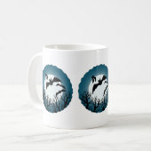 Fledermäuse und Bäume gegen den Mond Kaffeetasse (Vorderseite Links)